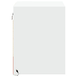 Decoshop26 lot de 2 chevets muraux LED - Blanc pas cher