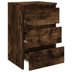 Acheter Decoshop26 Table de chevet 3 tiroirs - Chêne