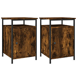 Decoshop26 lot de 2 tables de chevet - Chêne