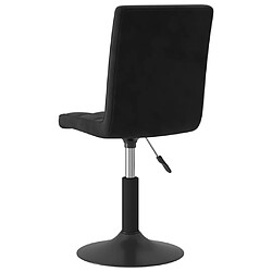 Decoshop26 Lot de 4 chaises de salle à manger siège pivotant hauteur réglable en velours noir DEC025383 pas cher