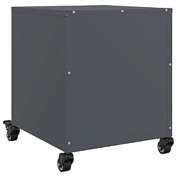 Decoshop26 Lot de 2 chevets à tiroir - Anthracite pas cher