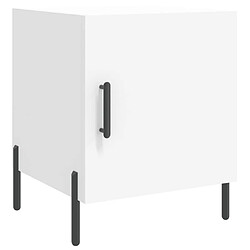 Decoshop26 Table de chevet avec porte - Blanc