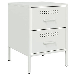 Decoshop26 lot de 2 tables de chevet - Blanc