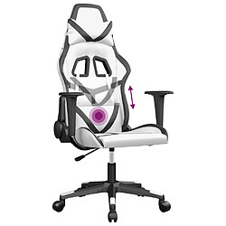 Decoshop26 Siège gamer - Blanc pas cher