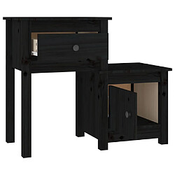 Avis Decoshop26 lot de 2 tables de chevet - Noir