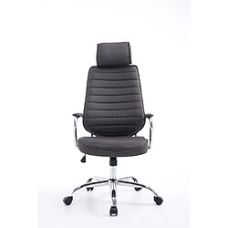 Decoshop26 Fauteuil de bureau tissu - Gris foncé