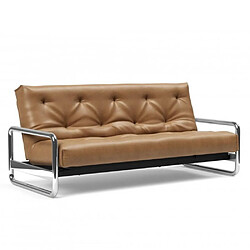 Inside 75 INNOVATION LIVING Canapé lit LOMIRA NORDIC CLASSIC couchage 140x200 tissu Faunal Brown