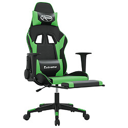 Decoshop26 siège gamer - Noir et vert pas cher