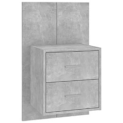 Decoshop26 Table de chevet murale - Gris