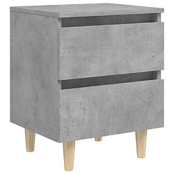 Decoshop26 lot de 2 tables de chevet - Gris