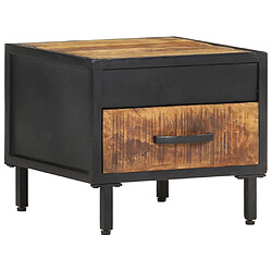 Decoshop26 Table de chevet tiroir - Marron