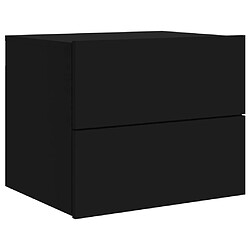 Avis Decoshop26 Lot de 2 tables de chevet murales - Noir