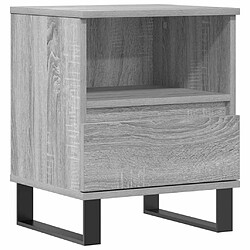 Decoshop26 Table de chevet avec tiroir - Gris