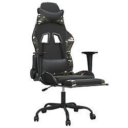 Decoshop26 Siège gamer - Noir camouflage pas cher