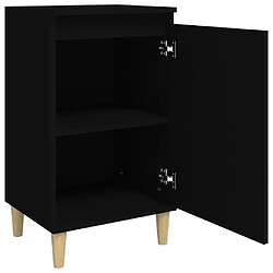 Avis Decoshop26 Lot de 2 tables de chevet avec porte - Noir