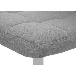 Decoshop26 Lot de 2 chaises de salle à manger en tissu gris clair et métal chromé siège pivotant 04_0000425 pas cher