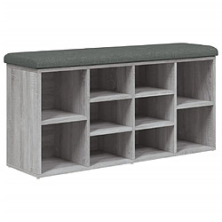 Decoshop26 Banc à chaussures - Gris
