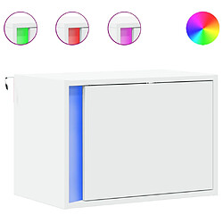 Decoshop26 Table de chevet murale - Blanc