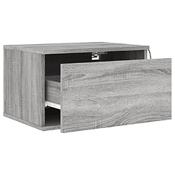 Acheter Decoshop26 Lot de 2 tables de chevet murales LED - Gris