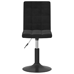 Avis Decoshop26 Lot de 4 chaises de salle à manger siège pivotant hauteur réglable en velours noir DEC025383