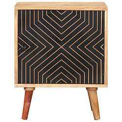 Decoshop26 Table de chevet avec porte - Noir