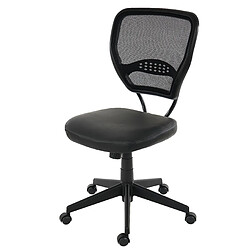 Decoshop26 Fauteuil de bureau pivotant - Noir