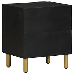 Decoshop26 Table de chevet manguier - Noir pas cher