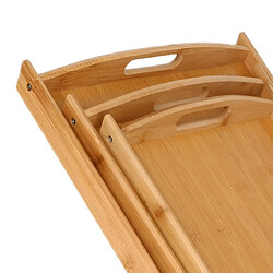 Avis Cheffinger Set 3 Plateaux pour Repas Marron clair
