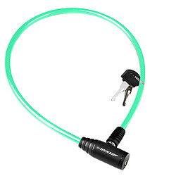 Dunlop Câble Antivol pour Vélo Serrure à Clé Sécurité Optimal Vert / Noir