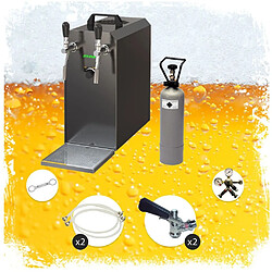 ich-zapfe Ensemble complet Tireuse a biere STREAM 50 machine a biere, pompe a biere 2 lignes, 55 litres/h, KEG 2: Type S; KEG: KeyKeg