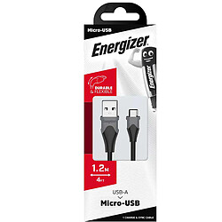 ENERGIZER Câble USB-A vers Micro-USB Noir pas cher