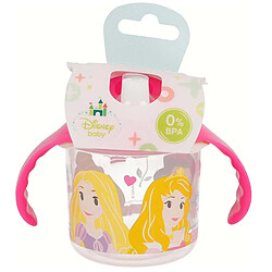 Princess Gourde d'Apprentissage pour Bébé avec Poignée 250ml Anti-fuite Rose pas cher