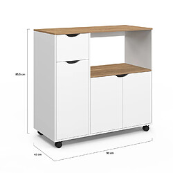 Idmarket DESSERTE MICRO-ONDE COSI B/BL pas cher