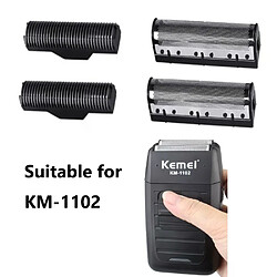 General Tout nouveau KEMEI KM-1102 4 pièces tondeuse à cheveux tondeuse rasoir têtes de couteau remplaçables couvre-têtes de couteau~0045