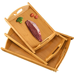 Acheter Cheffinger Set 3 Plateaux pour Repas Marron clair