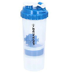Dunlop Bouteille de Sport 550 ml Shaker avec Fermeture Bleu