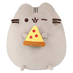 Pusheen Peluche Mascotte 24cm avec Pizza Design Charmant Ultra Doux Gris clair