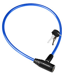 Dunlop Câble Antivol pour Vélo Serrure à Clé Sécurité Optimal Bleu