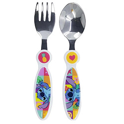 Disney Set Couverts pour Enfant Cuillère et Fourchette Stitch Collection Palms Multicolore