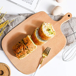 Cheffinger Planche à Découper en Bois pour Pain avec Couteau Inclus Ultra Pratique Marron clair