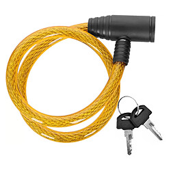 Dunlop Antivol en Spirale 90cm pour Vélo avec 2 Clés Jaune
