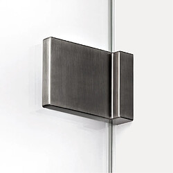 OTITEC Pare-baignoire fixe CARAIBES GUNMETAL BRUSHED,couleur: inox brossé, largeur: 100 cm