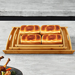 Cheffinger Set 3 Plateaux pour Repas Marron clair pas cher
