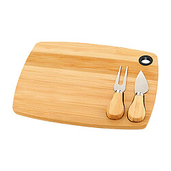 Cheffinger Planche à Fromage 3 pièces en Bambou Naturel Ultra Pratique Élégant et Durable Marron clair