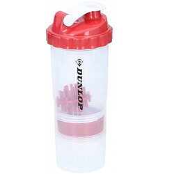 Dunlop Bouteille de Sport 550 ml Shaker avec Fermeture Rouge