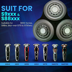 General Têtes de rasage SH90 pour Philips