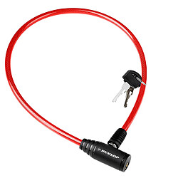 Dunlop Câble Antivol pour Vélo Serrure à Clé Sécurité Optimal Rouge