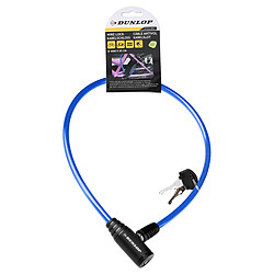 Dunlop Câble Antivol pour Vélo Serrure à Clé Sécurité Optimal Bleu pas cher