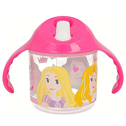Princess Gourde d'Apprentissage pour Bébé avec Poignée 250ml Anti-fuite Rose