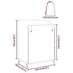 vidaXL Housse pour balancelle d'extérieur 120 x 90 x 155 cm pas cher
